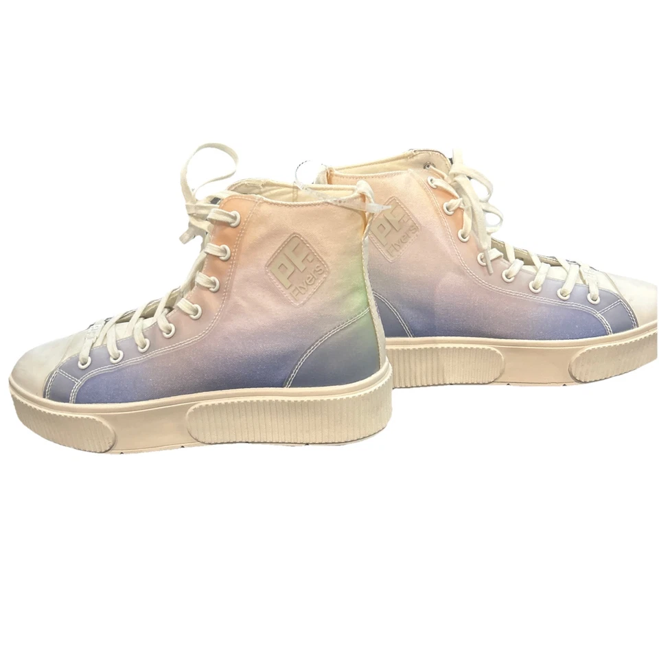 PF Flyers Unisex Hi-Tops Hombre 7 1/2 y Mujer’s 9 Tenis Blanco Suelas de Goma Foto 3 de 4