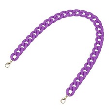 Acrylic Purse Strap,23.6" Matte Bag Chain Replacement Pure Purple
