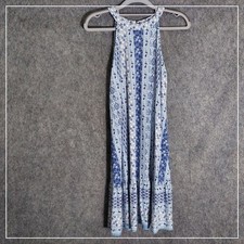 LOFT Ann Taylor XS Blue Floral Dress Lightweight Relaxed Straight Breathable
