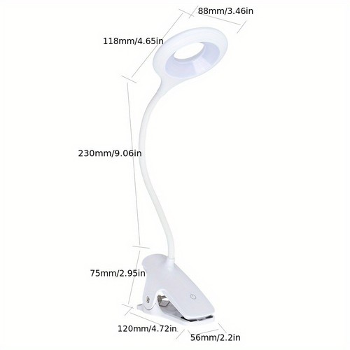 Clip On Reading Light for Bed Headboard Book Light for Reading Eye Care Light fo - 第 6/10 張圖片