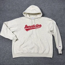 Champion Hoodie Mens XL Benedictine University Spell Out Pullover Sweatshirt