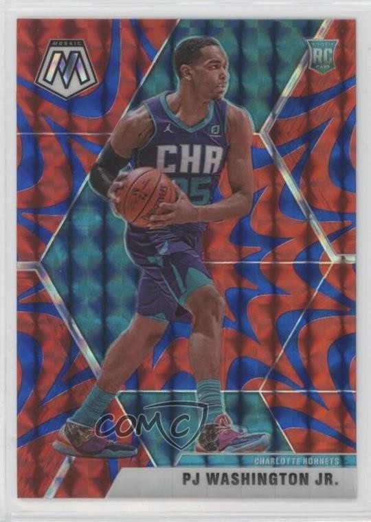 2019-20 Panini Mosaic Rookies Reactive Blue Prizm PJ Washington Jr #213 16h3