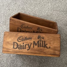 Set Of 2 Cadbury Dairy Milk Storage Box Crates Vintage Style