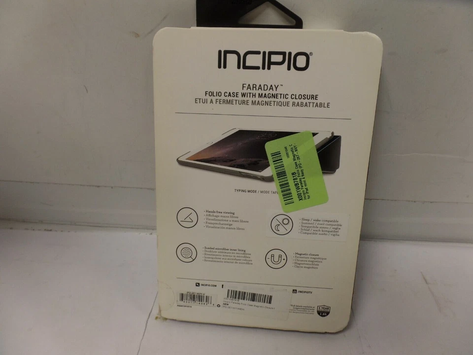 Incipio Faraday Leather Folio Impact Absorbing Hard Shell Case for iPad Mini 4 - Image 2 of 4