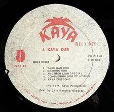 Maya Dread "Kaya Dub" Kaya Records LP 1975 Rare Original Dub Roots Reggae