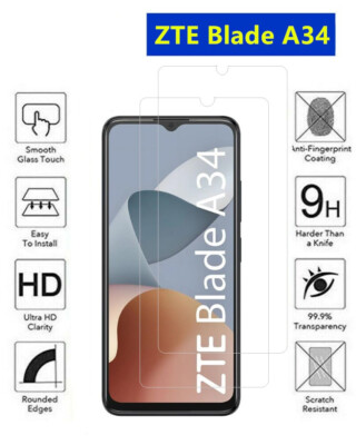 iVoler 3+3 Pezzi Vetro Teperato per Sasung Galaxy A34 5G, 3 Pezzi