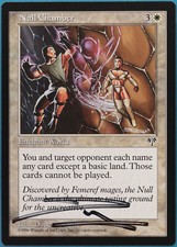 Null Chamber Mirage NM White Rare SIGNED MAGIC MTG CARD (ID# 441601) ABUGames