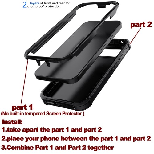 Funda protectora rígida a prueba de golpes negra para Google Pixel 10/10 Pro/10 Pro XL - Imagen 24 de 38