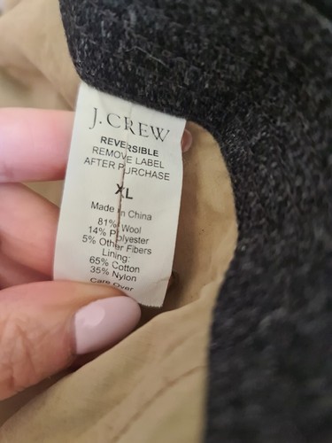 Vintage J Crew rewersible Wool coat size Xl - Picture 11 of 11