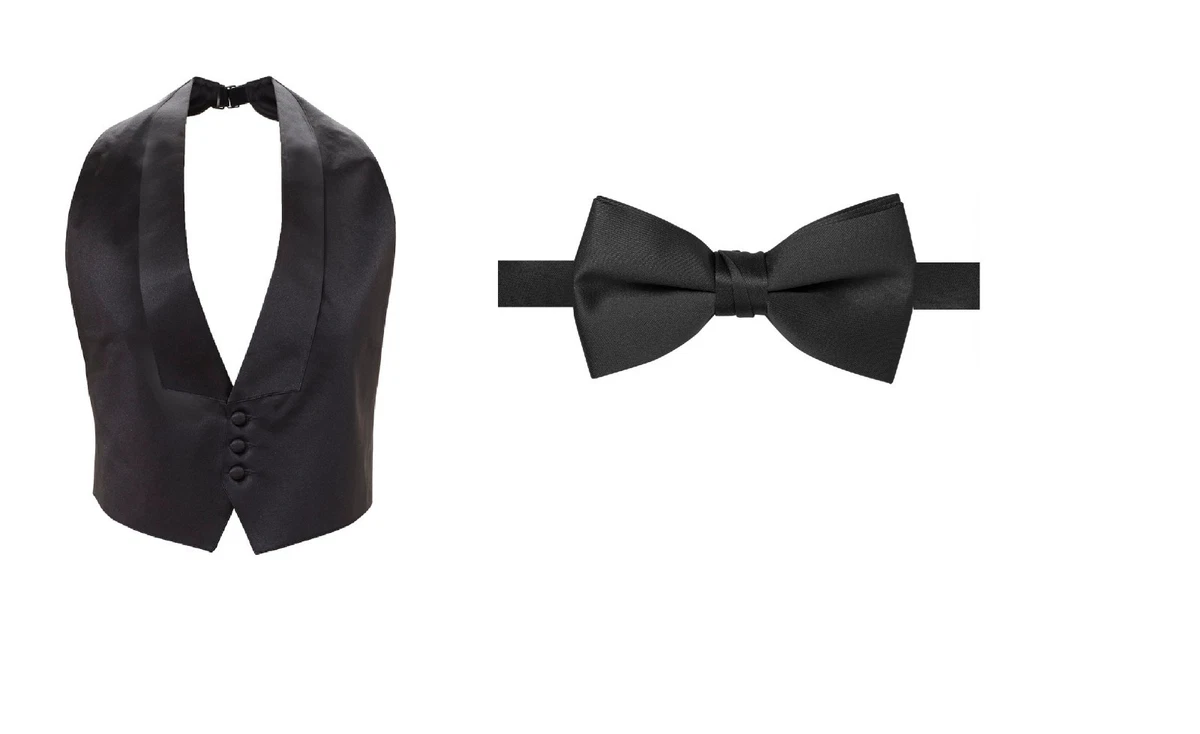 Mens low shop cut tuxedo vest
