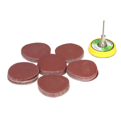 60PCS 50mm 2'' Sander Disc Sanding Disk 100-2000 Grit Paper with 2inch W3K4