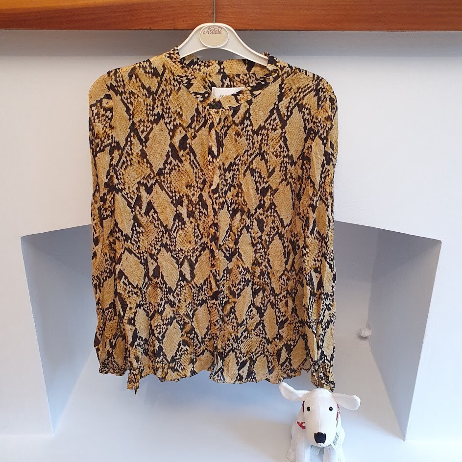 Anthropologie x Second Female Snake Print Blouse XS  UK 6 RRP £92 image 3