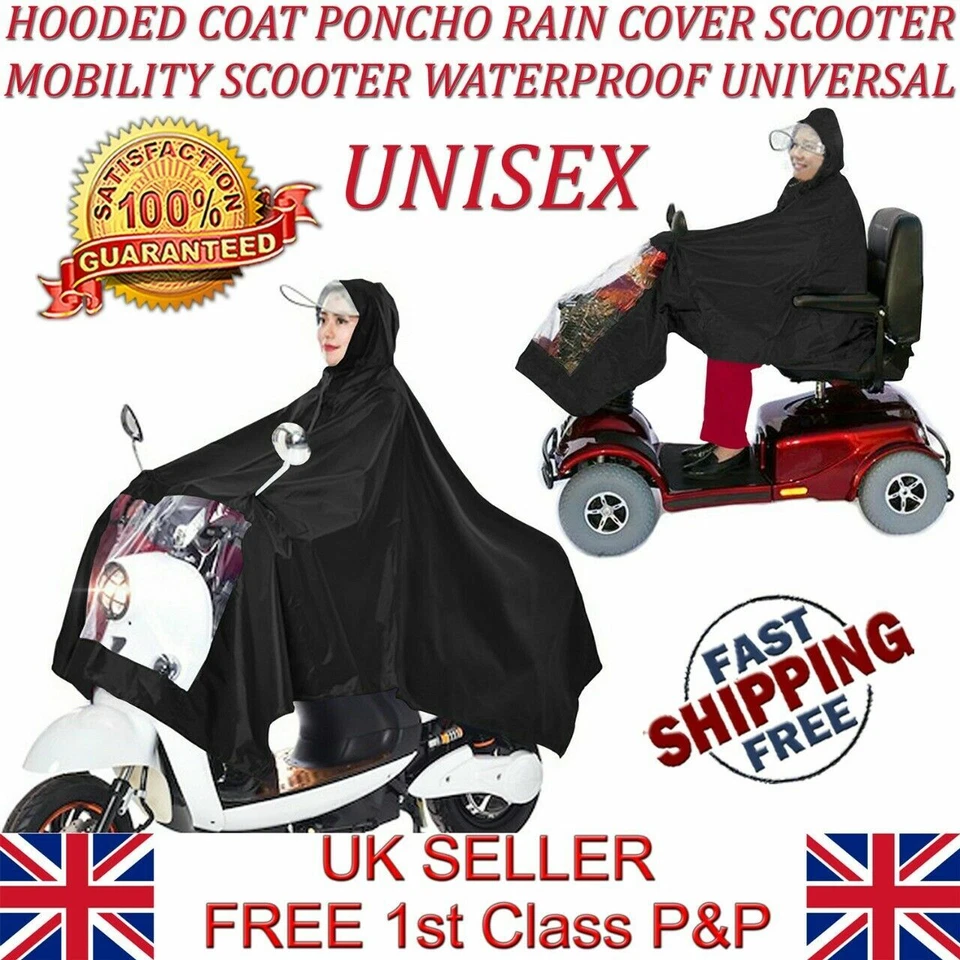 LTG Wasserdicht Mobilität Roller Fahrrad Regenanzug bis Abdeckung Mac Poncho Kapuzenmantel