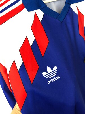 France Home football shirt 1990 Soccer Adidas Jersey Mens National