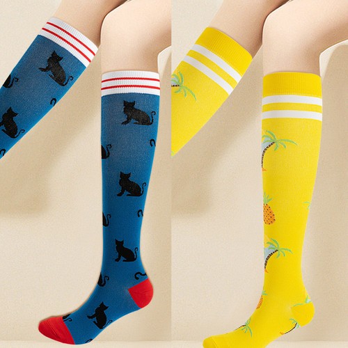 5 Pairs Compression Socks Graduated Support Calf Stockings Womens 20-30 mmHg S/M - Picture 30 of 39