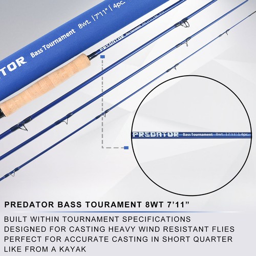 Maxcatch Predator Big Game Saltwater Fly Fishing Rod 8/9/10 11/12wt Fast Action - Picture 8 of 19