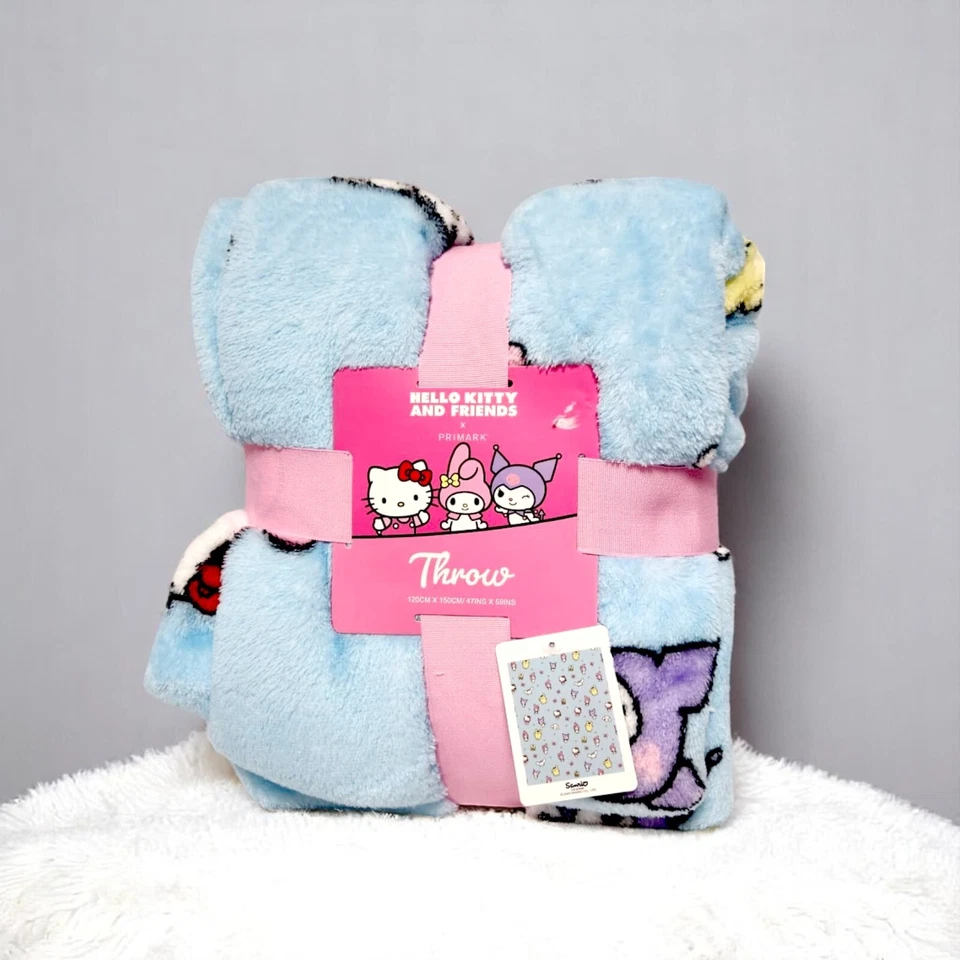 Hello Kitty Sanrio Plush Throw Blanket Soft Cozy Fleece 120x150cm Primark UK - Image 2 of 4