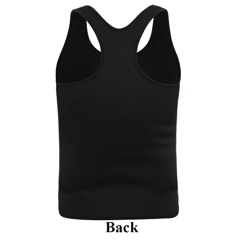 Neoprene Mens Sauna Sweat Vest Waist Trainer Gym Shirt Body Shaper Shapewear UK - Picture 18 of 37