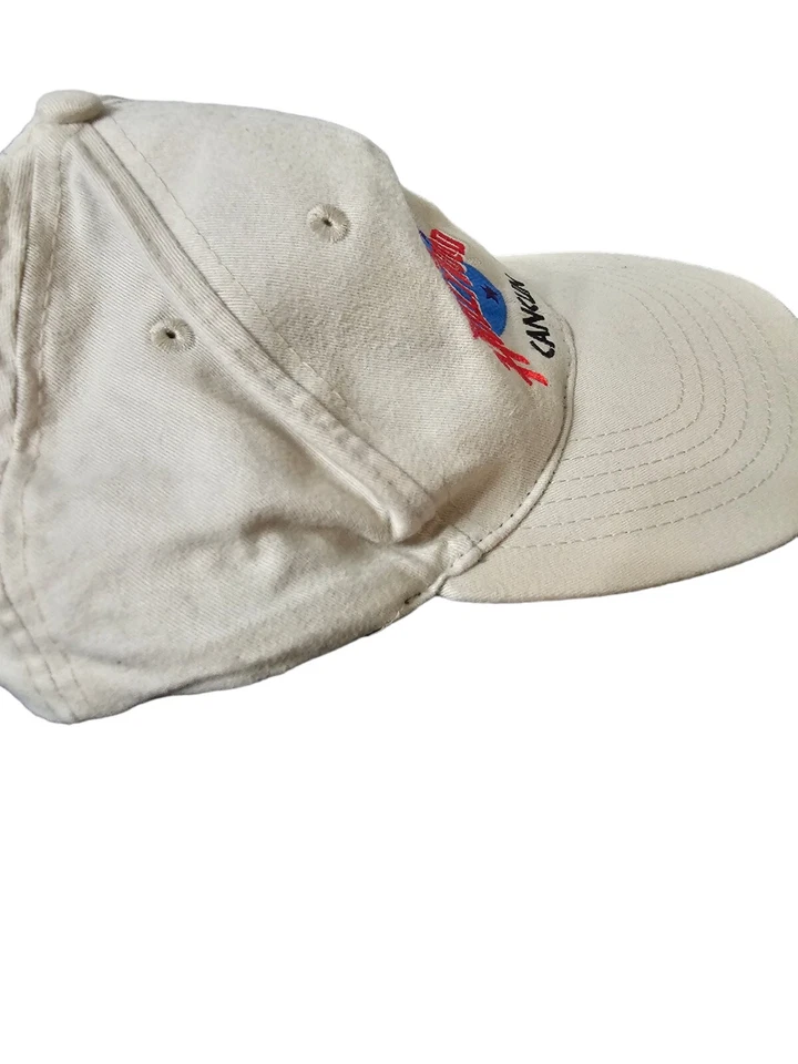 Sombrero de Colección Planet Hollywood Cancún Snapback Usado Azul Blanco Logo Raro Foto 4 de 4