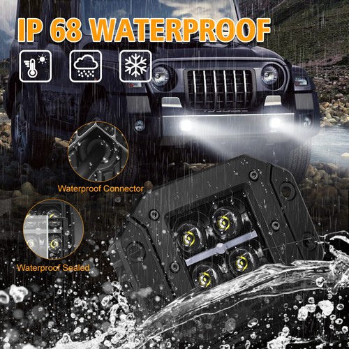 2x3/4/7 pulgadas con montaje al ras barra de luz LED cápsulas de inundación luces todoterreno tractor 4x4 12 V - Imagen 72 de 106