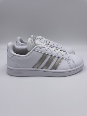 adidas gazelle silver green womens Shop White Womens adidas Grand Court 2.0 Lace Up Sneakers – Shoebacca main image 0