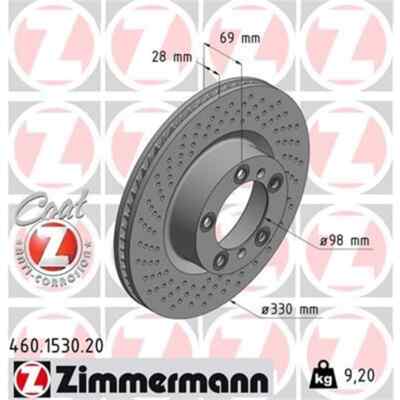 2x ZIMMERMANN Bremsscheibe 460.1530.20