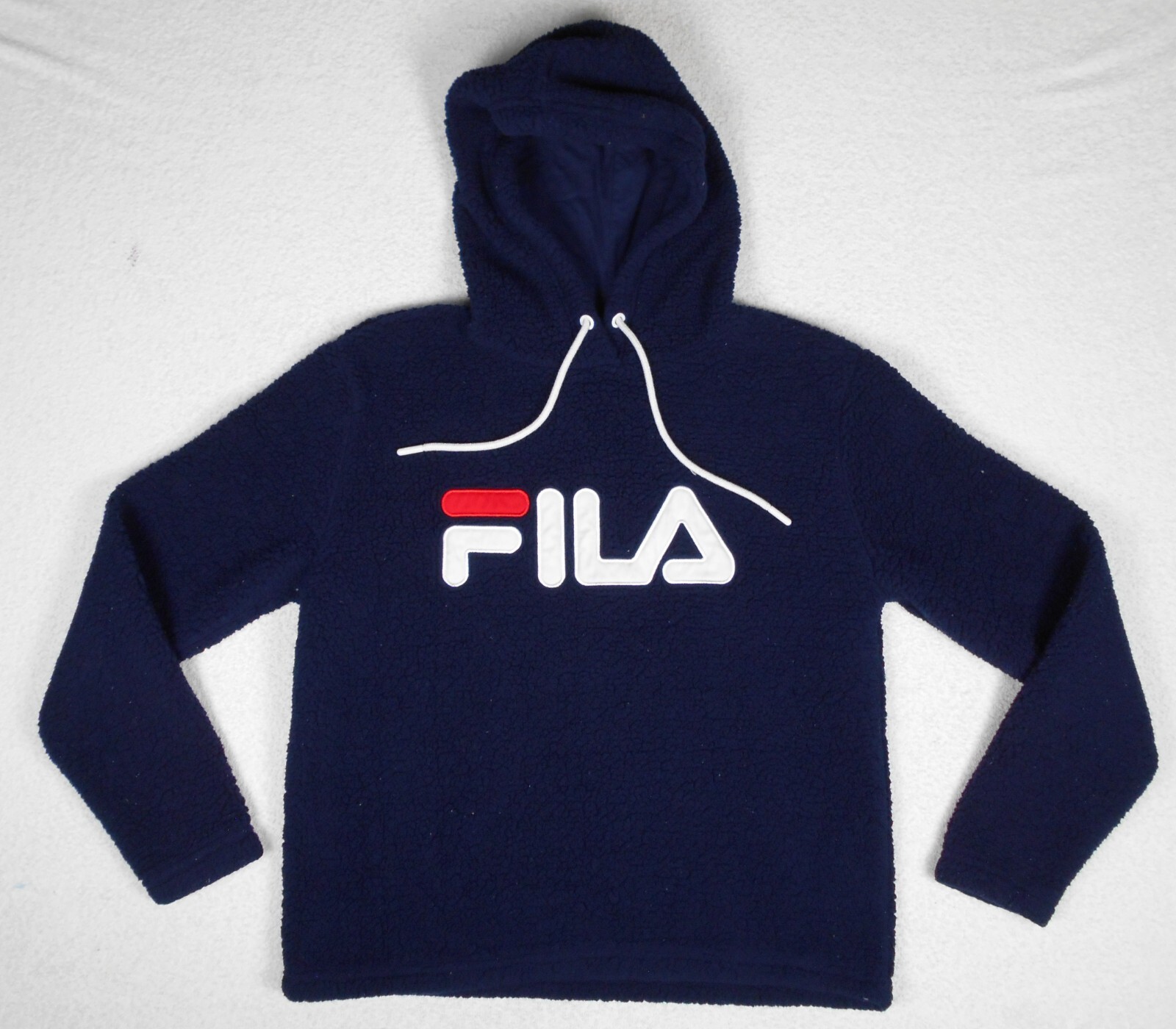 Fila Felpa con Cappuccio Donna Blu in Pile Pesante Taglia Media (21X24)
