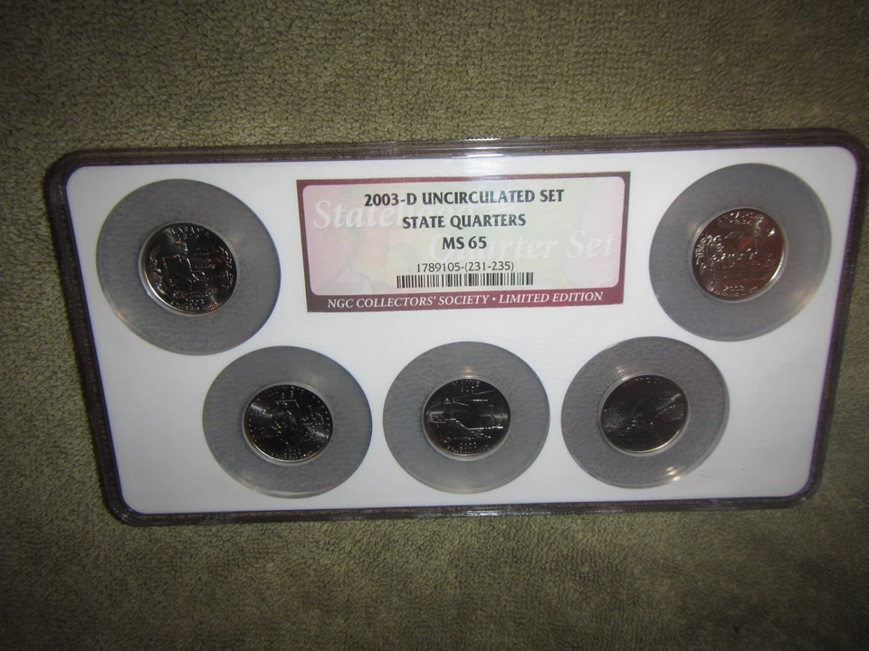 2003-D Set State Quarters Limited Edition NGC Collectors Society MS65 Slab Set - Image 2 of 4