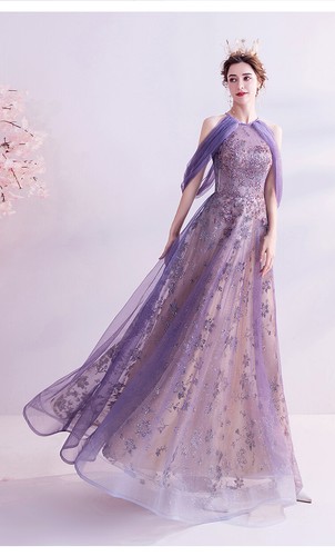 Noble Evening Formal Party Ball Gown Prom Bridesmaid Sequin Host Dress TSJY5198 - Picture 15 of 16