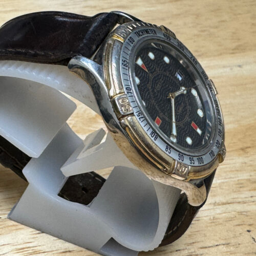 Vintage Fossil Smart Master Quartz Watch LU-2545 Men Dual Tone Date New Battery - Picture 3 of 6