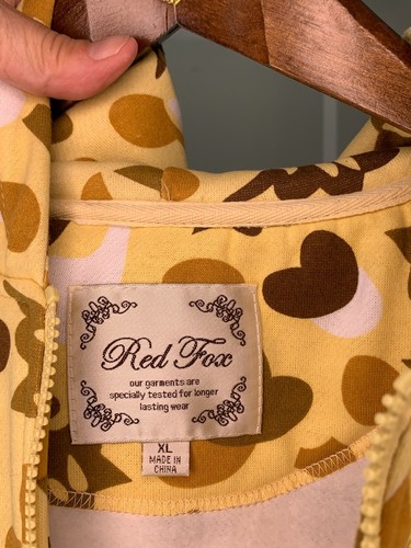 Red Fox Jacket Girls XL Beige Long Sleeves Full Zip Hooded Camouflage NEW - Picture 3 of 6