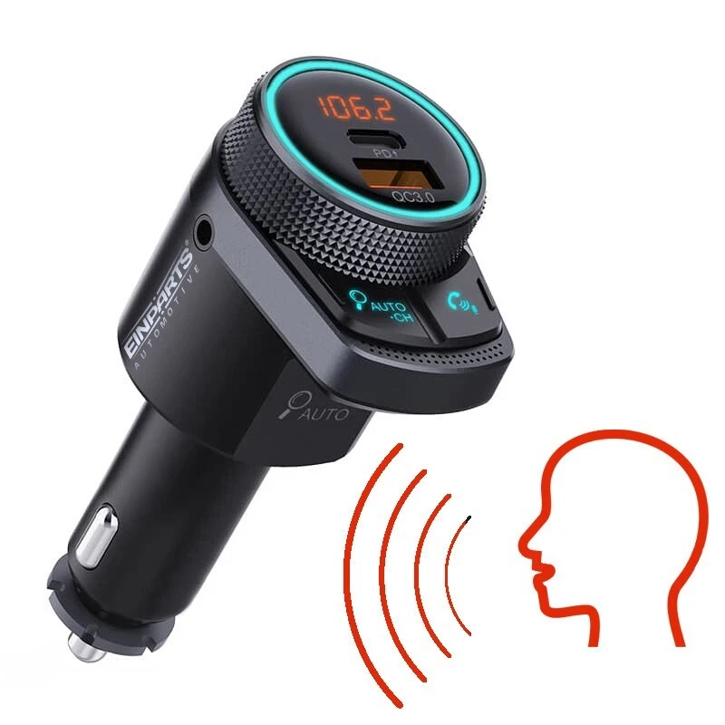 Transmitter FM Drahtlos UKW-Sender Bluetooth 5,1 Radio Auto Player 2xUSB QC 3,0 - Bild 4 von 4