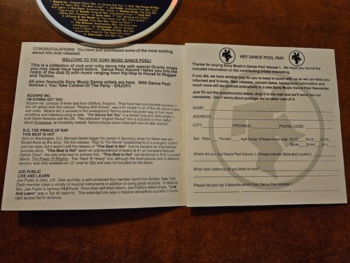 gd+! 1993 DANCE POOL VOL. 1 14 MIX TRACKS CANADA PRESS SONY DIRECT DMK 81012 - Bild 3 von 6