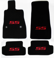 New Black Floor Mats 2016-2024 Camaro Embroidered Ss Logo In Red On All 4 Mats New Black Floor Mats 2016-2024 Camaro Embroidered Ss Logo In Red On All 4 Mats