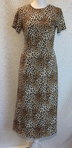 BARNEYS NEW YORK Woman’s Leopard Animal Print Dress MADE IN USA Size Small - Picture 16 of 20