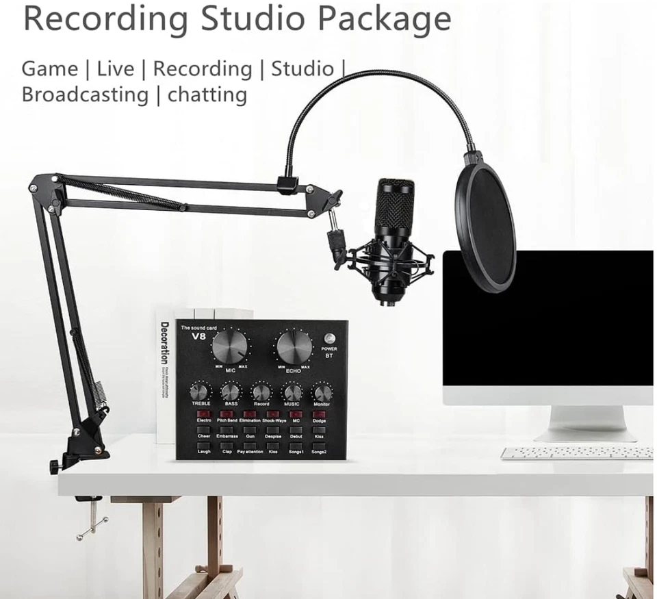 Podcast Equipment Bundle BM-800 Condenser with Voice Changer Recording Studio - Image 2 of 4