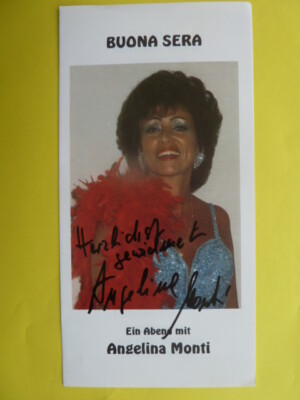 -ta- Angelina Monti (ITA), autograph folding card (10x21 cm) 