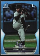 2023 Bowman Draft Isaiah Coupet #BDC-37 Chrome Sky Blue Refractor 1st Bowman