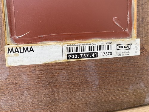 IKEA MALMA Brown Wood Wooden Square Mirror 25.5 x 25.5cm - Picture 4 of 4