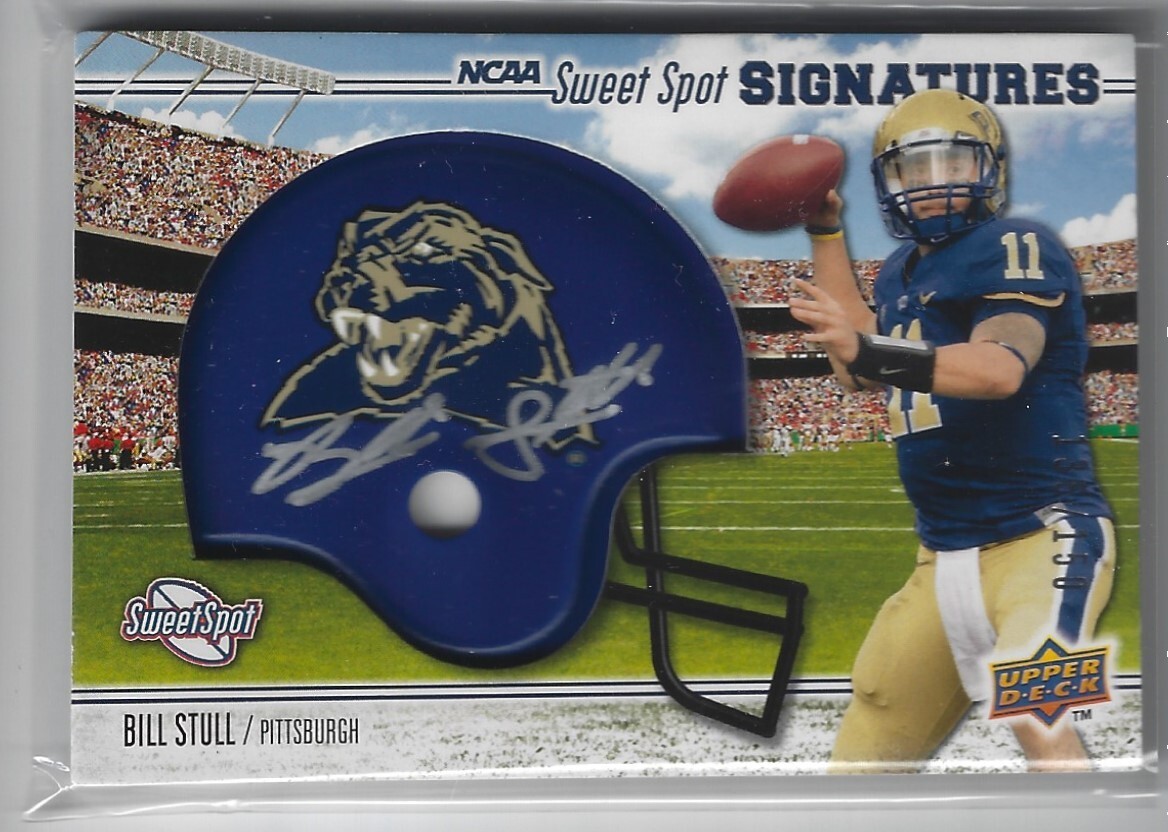 BILL STULL PITTSBURGH PITT PANTHERS UPPER DECK SWEET SPOT AUTO AUTOGRAPH CARD