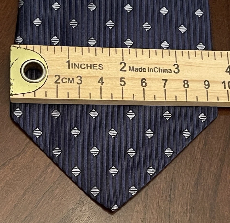 Галстук мужской Geoffrey Beene синий 100% шелк сделано в США - Изображение 4 из 4