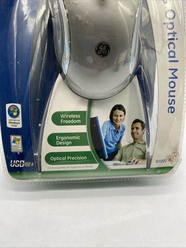 NEW GE WIRELESS OPTICAL MOUSE 97990 FOR PC ERGONOMIC DESIGN- FACTORY SEALED - Picture 2 of 8