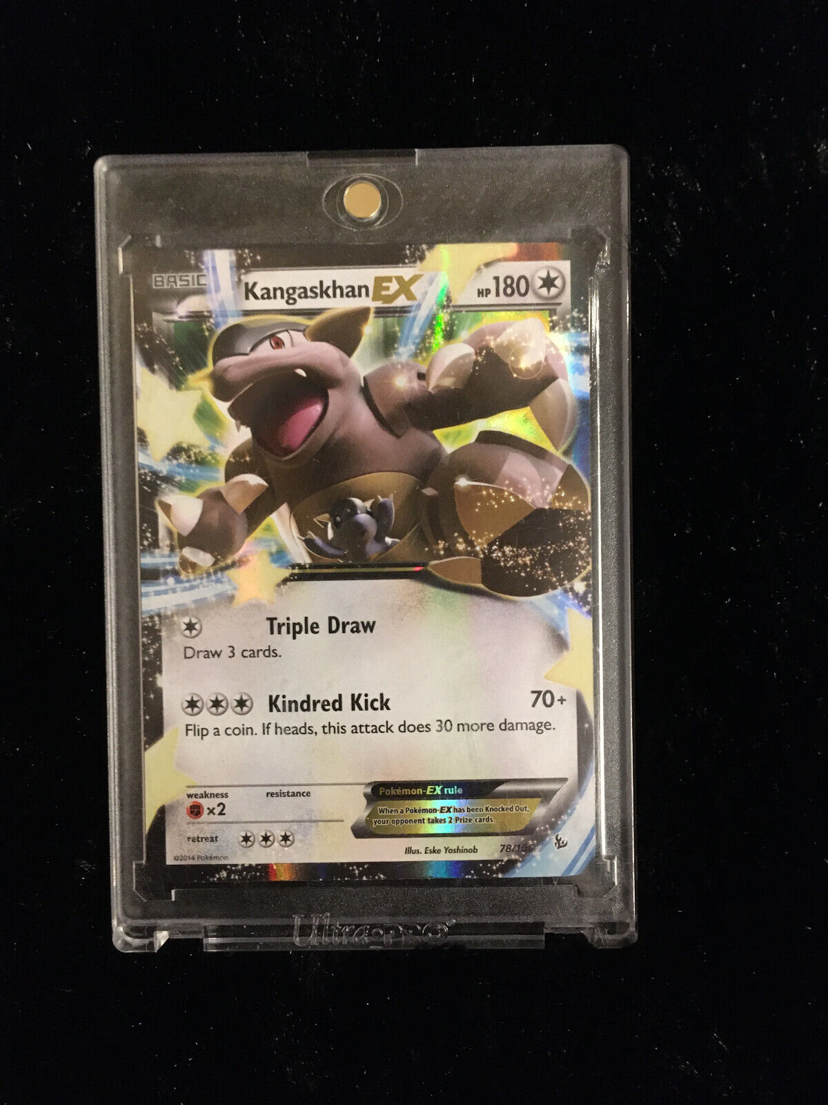 💥 Pokemon TCG Kangaskhan EX Flashfire Ultra Rare NM Foil 78 Colorless HP  180 👀