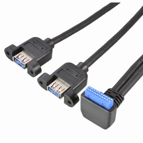 F48 USB 3.0 Verlängerungskabel intern 19polig Pfostenbuchse 19 polig 2x