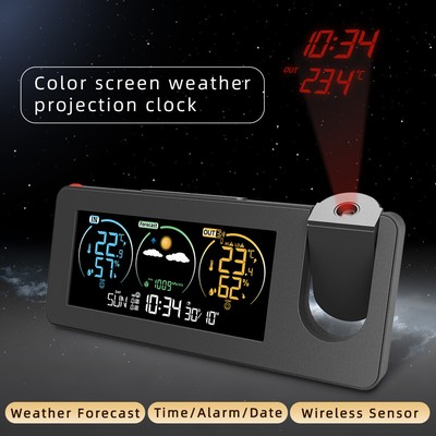 Weather Station Projection Clock Weather Forecast Temperature & Humidity Q7N3