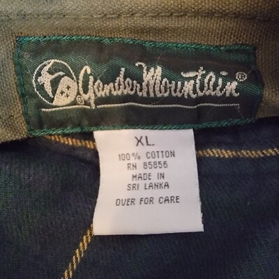 感情ディスコード Gander Mountain Coat XL Barn Chore Brown Canvas Button Corduroy