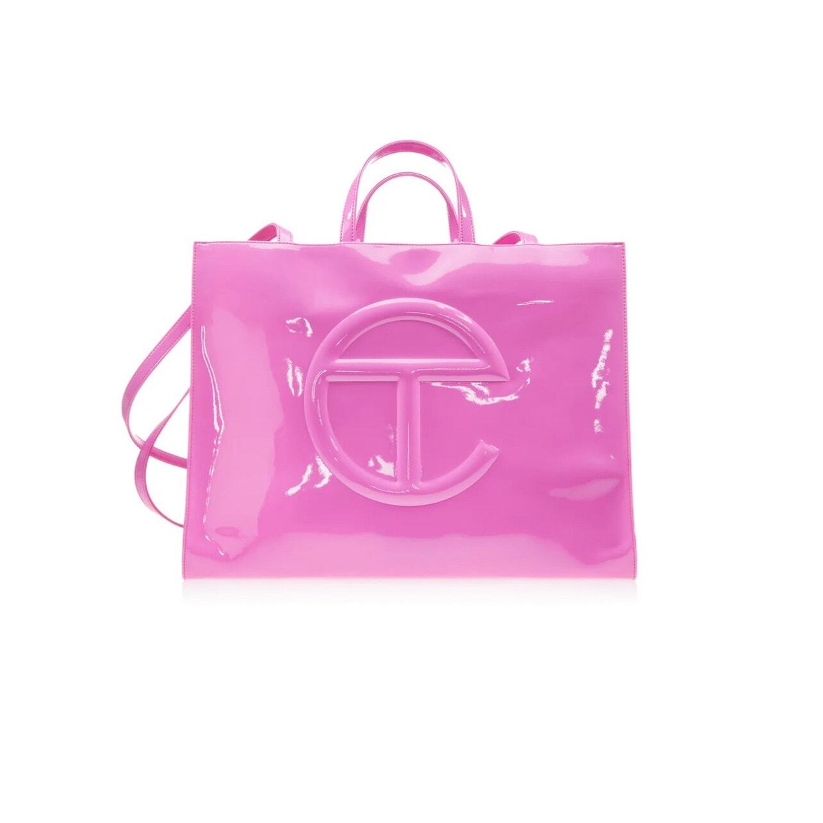 telfar バッグ Amazon.com: TELFAR Large Shopping Bag - Bubblegum Patent