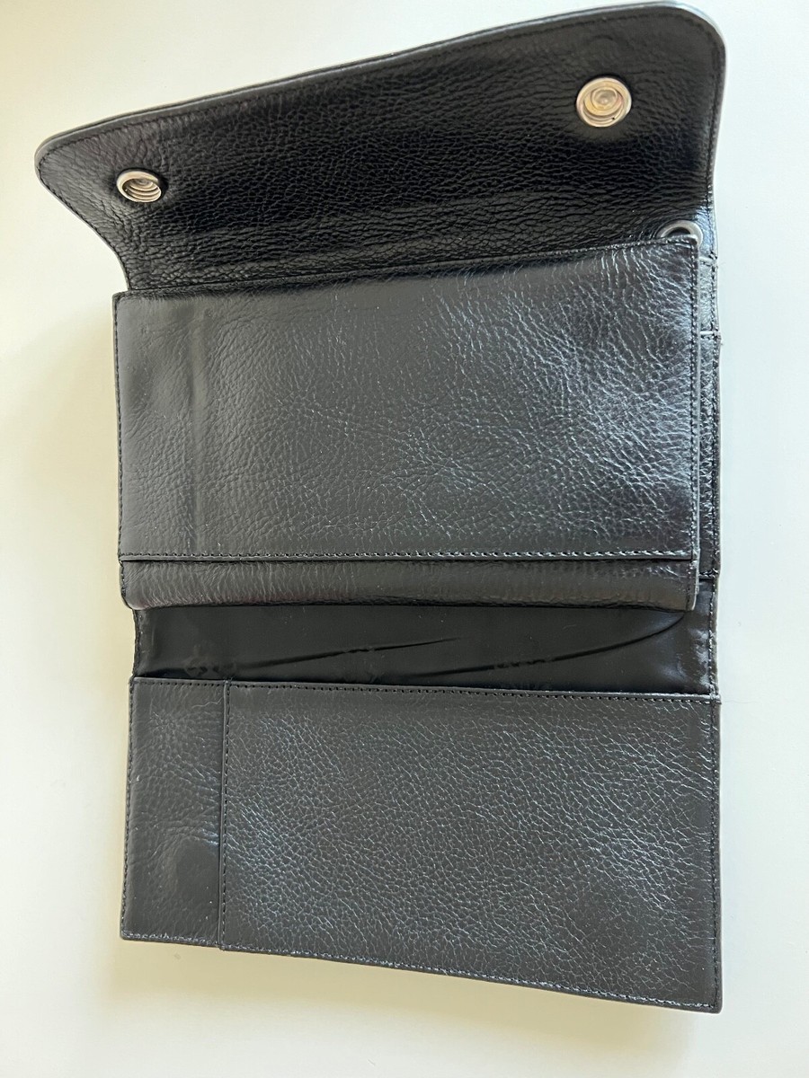 CHROME HEARTS Unisex Tri-fold Wallet Wave Cross Button