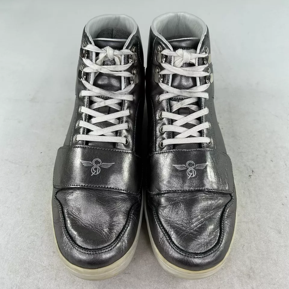 Creative Recreation Women's Silver Patent Hi-top Sneakers US 9.5 Lace-Up Shoes - Image 4 of 4