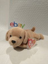 Ty Beanie Baby Fetch the Dog 8.5" Golden Lab Retriever Puppy 1998 With Tag